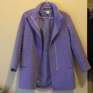 Lavender J Crew petite city coat